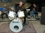Aad aan het drummen in Nijmegen
